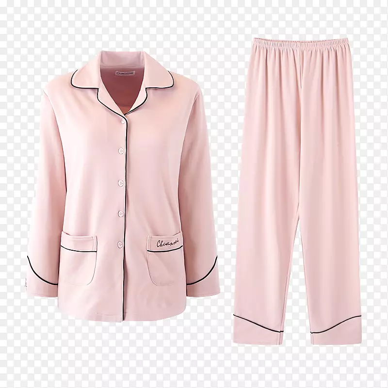 粉色长袖纯棉睡衣