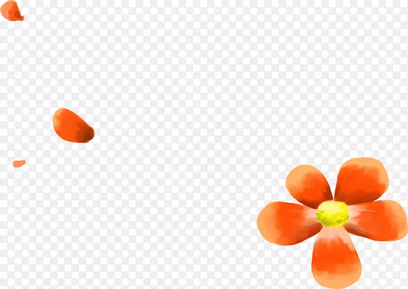 橙色花卉浪漫小屋图片