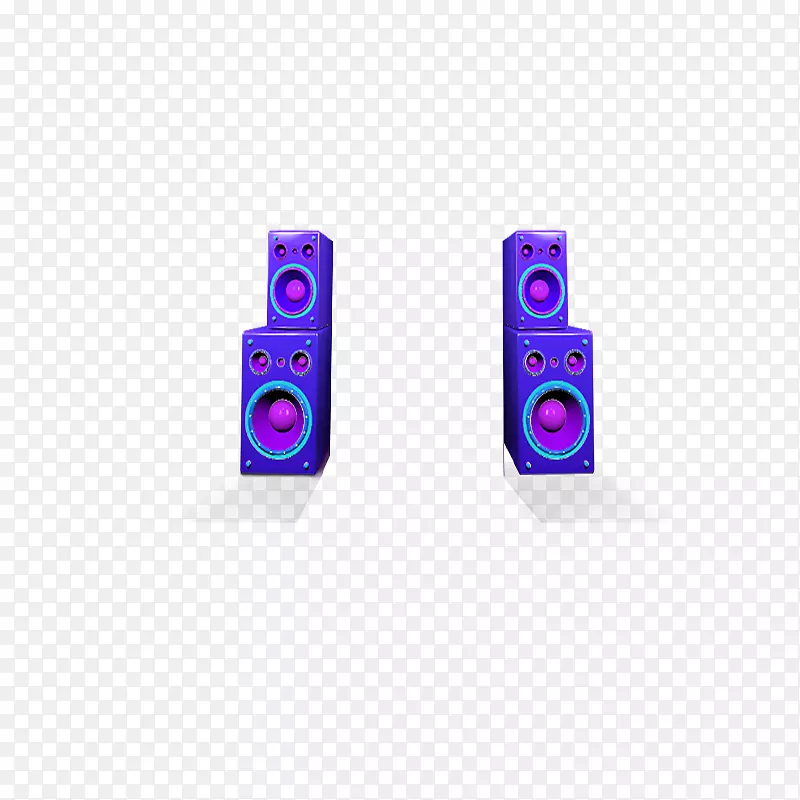 节日装饰彩色紫色小音箱