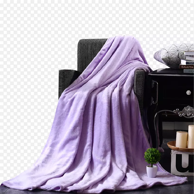 紫色羊毛毯布艺用品