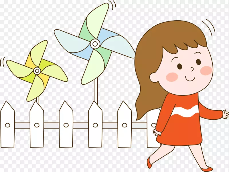 散步的女孩