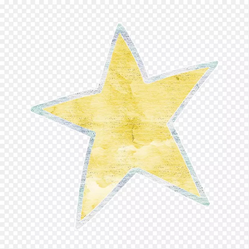 黄色星星的粉笔画