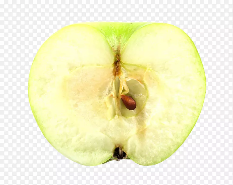 绿色半边苹果