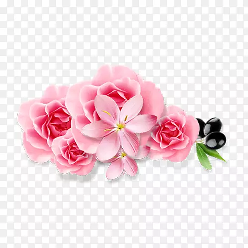 粉色玫瑰花元素