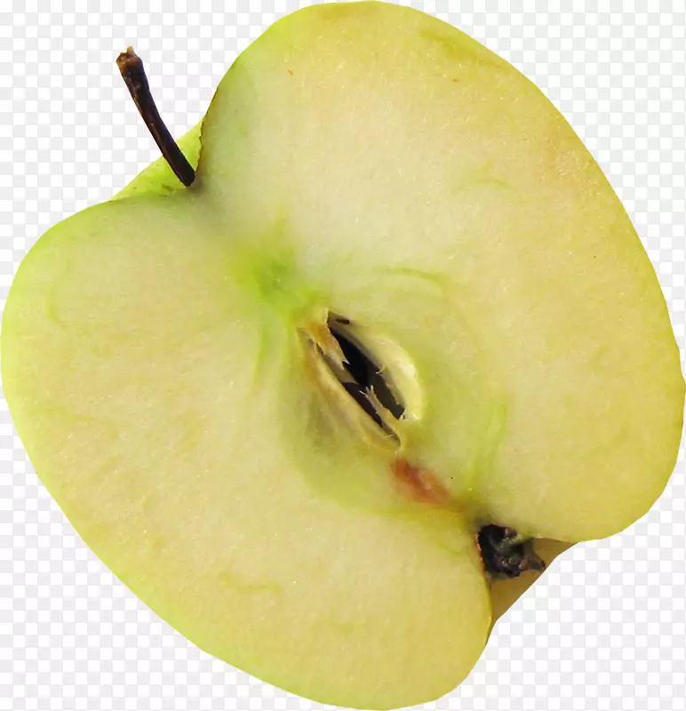 绿色切开的苹果