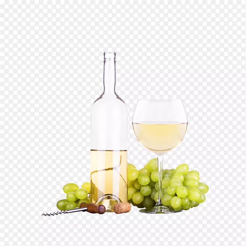 酒瓶+葡萄