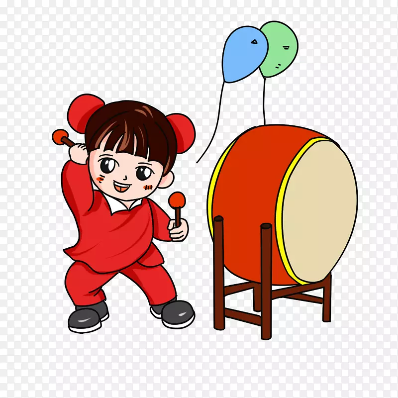 卡通敲鼓PNG下载PNG图片素材下载_图片编号7592294-PNG素材网