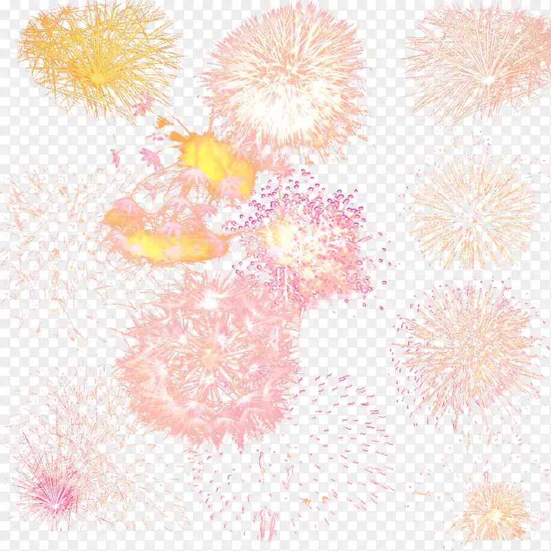 粉黄色礼花