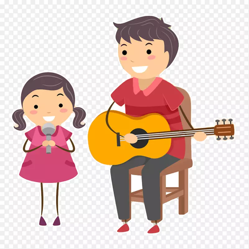 音乐课上老师和学生表演节目