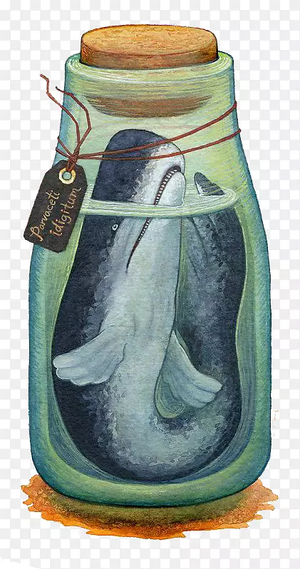 化学试剂瓶瓶装小鲸鱼