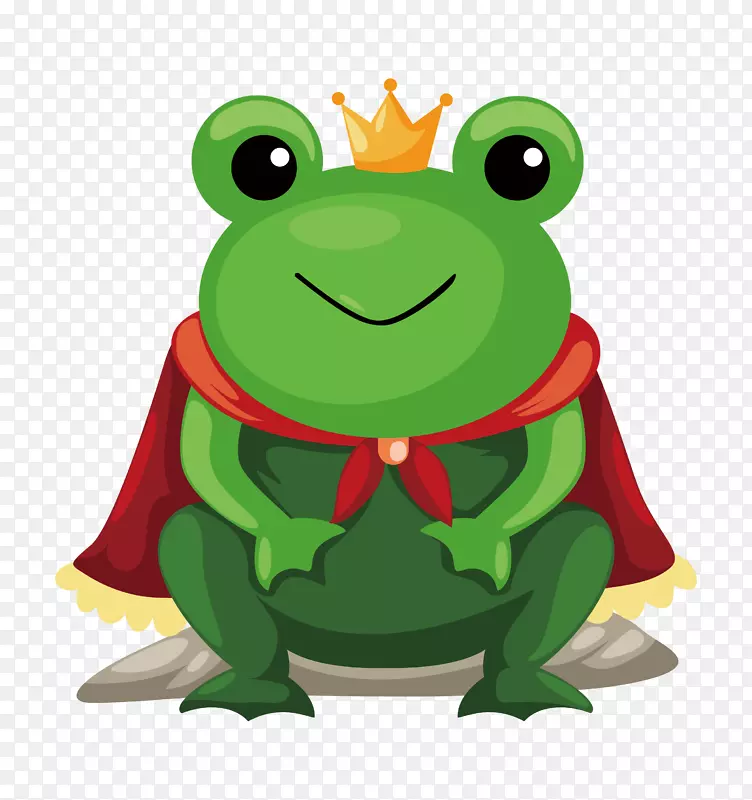 戴皇冠的小青蛙卡通图