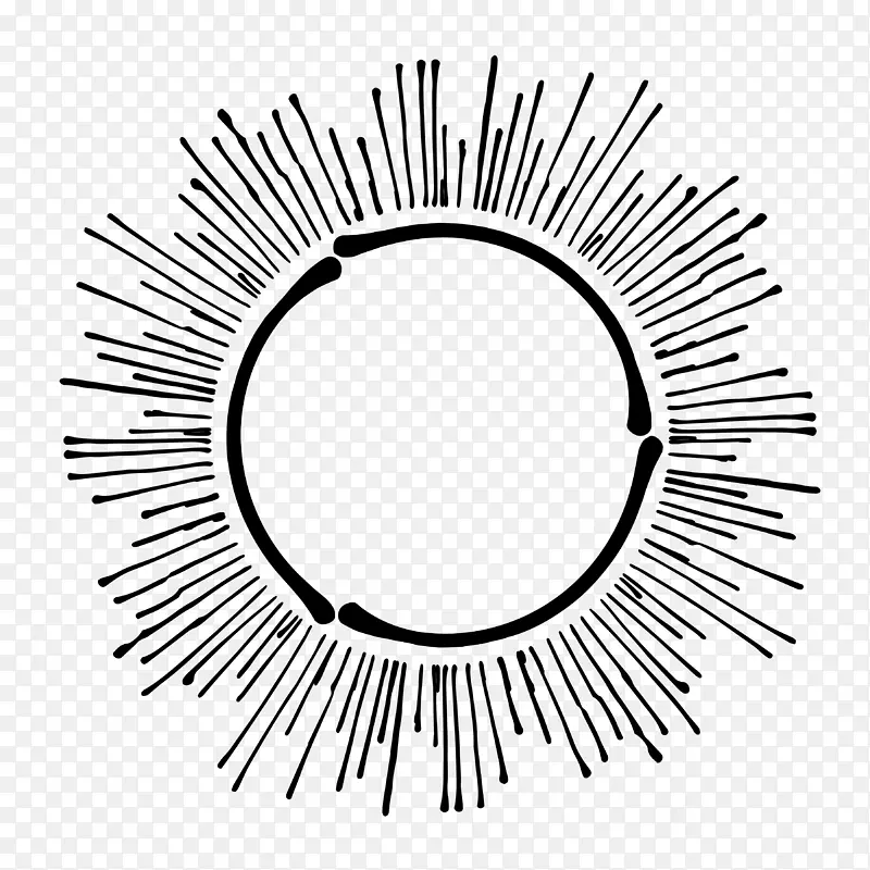 卡通简约黑白插画小清新太阳PNG图片素材下载_图片编号7596186-PNG素材网