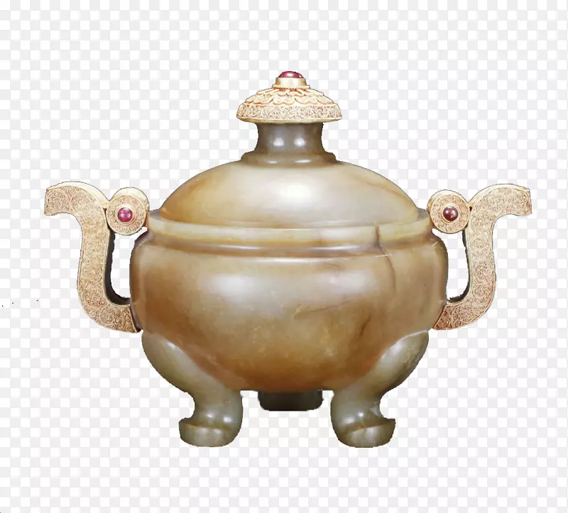 玉雕茶壶
