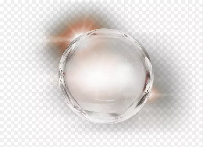 透明圆形水珠光晕效果元素