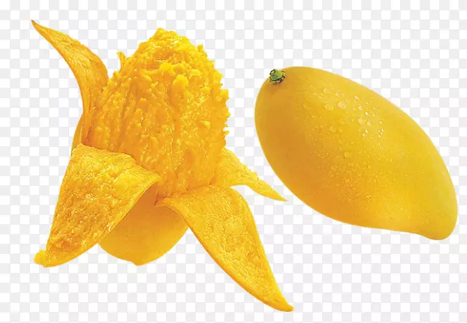 剥开的芒果