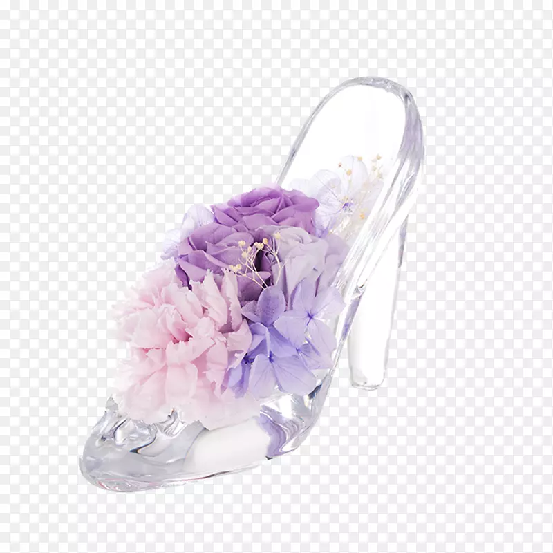 水晶鞋里面的花朵设计