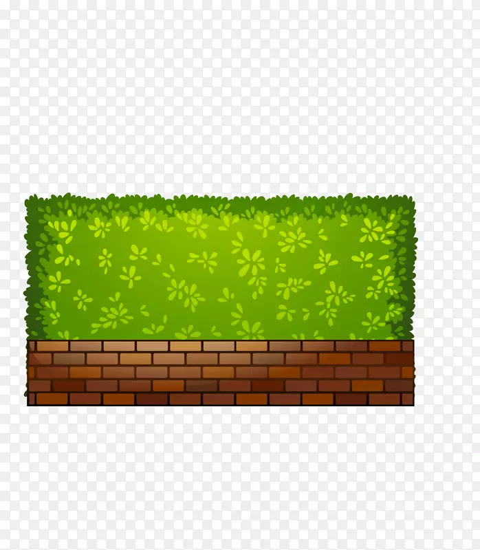 绿色植物装饰墙素材