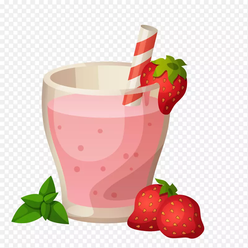 草莓奶昔饮品设计