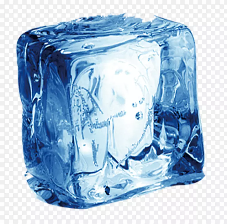 卡通方块冰水冷饮