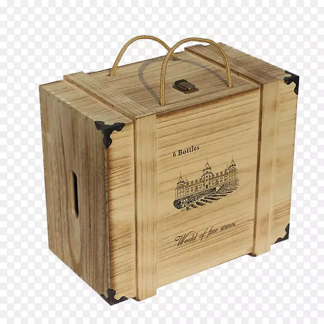 红酒木盒免抠素材