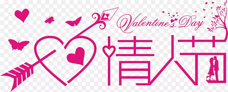 七夕浪漫艺术字
