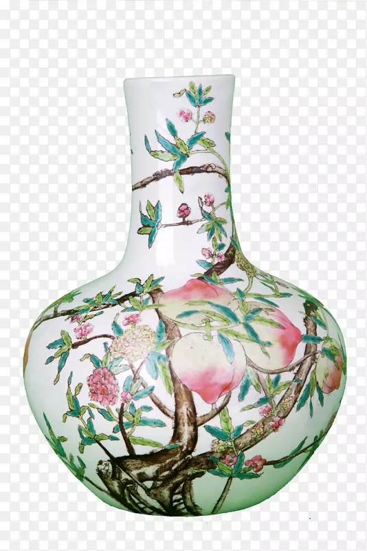 缠枝花纹古董瓷瓶