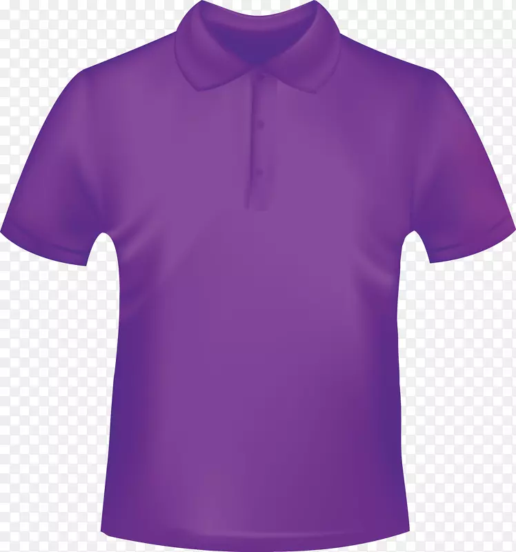 紫色卡通短袖衫素材图
