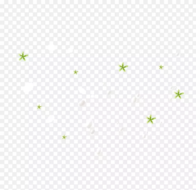 绿色星星漂浮元素
