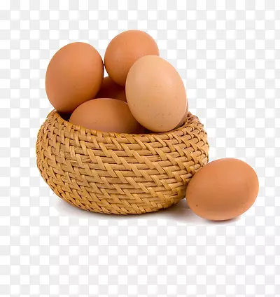 小竹筐里的几个鸡蛋