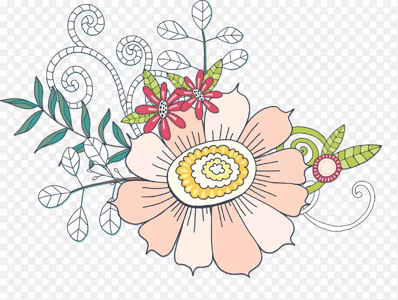 手绘文艺花卉花朵