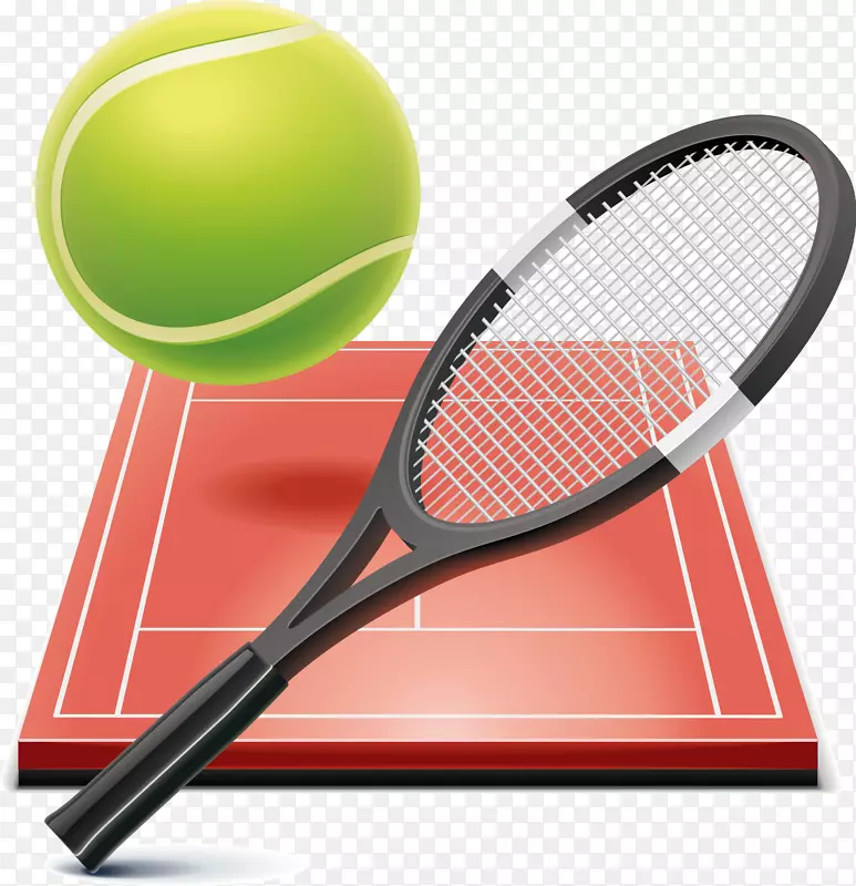 网球拍子网球元素