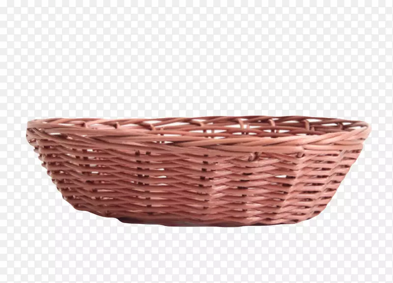 棕色容器像碗的篮子编织物实物