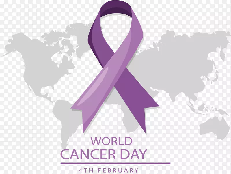 紫色丝带世界癌症日