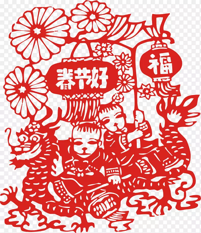 中国风春节剪纸PNG图片素材下载_图片编号7613957-PNG素材网