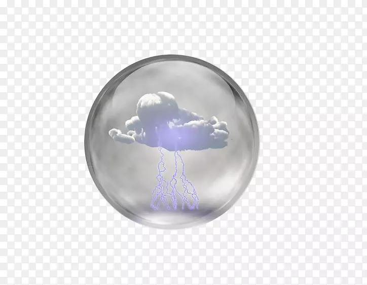 水晶球里的闪电天象