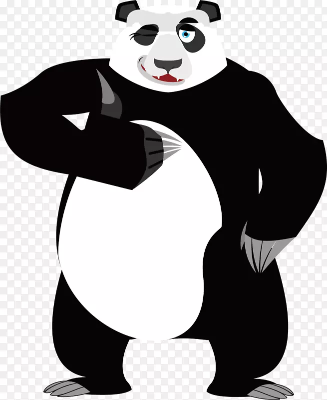拍胸口的熊猫