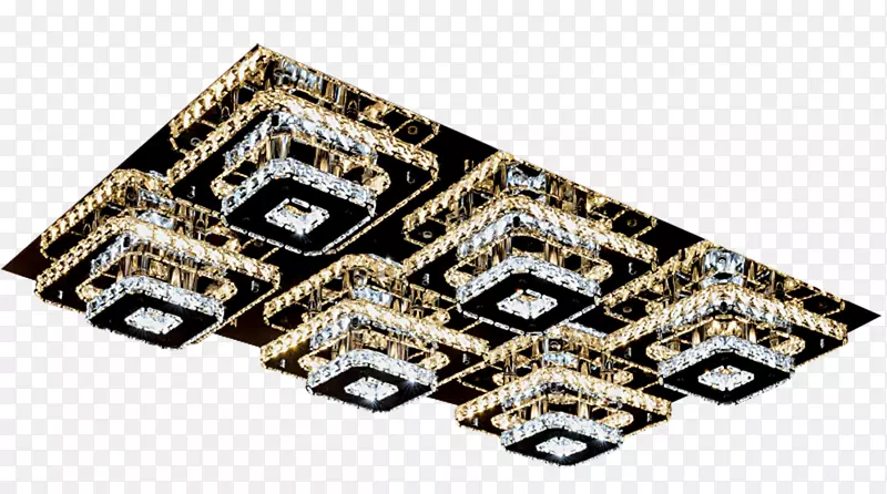 水晶灯长方形智能灯具