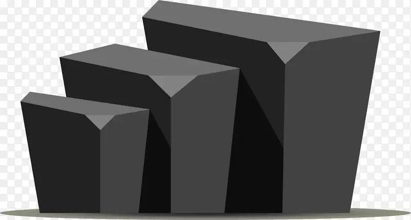 台阶黑色岩石山石