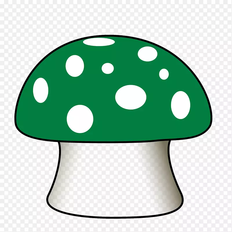 绿色卡通蘑菇装饰