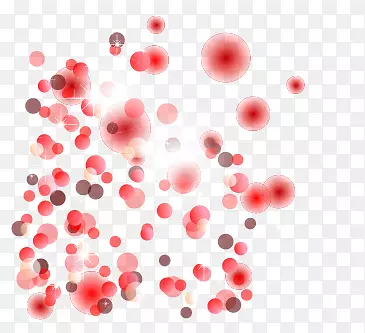 红色圆点点缀素材矢量图