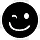 笑脸眨眼简单的黑色iphonemini图标