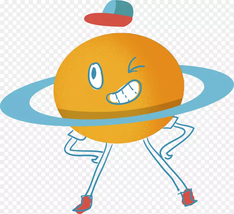 可爱眨眼星环星球