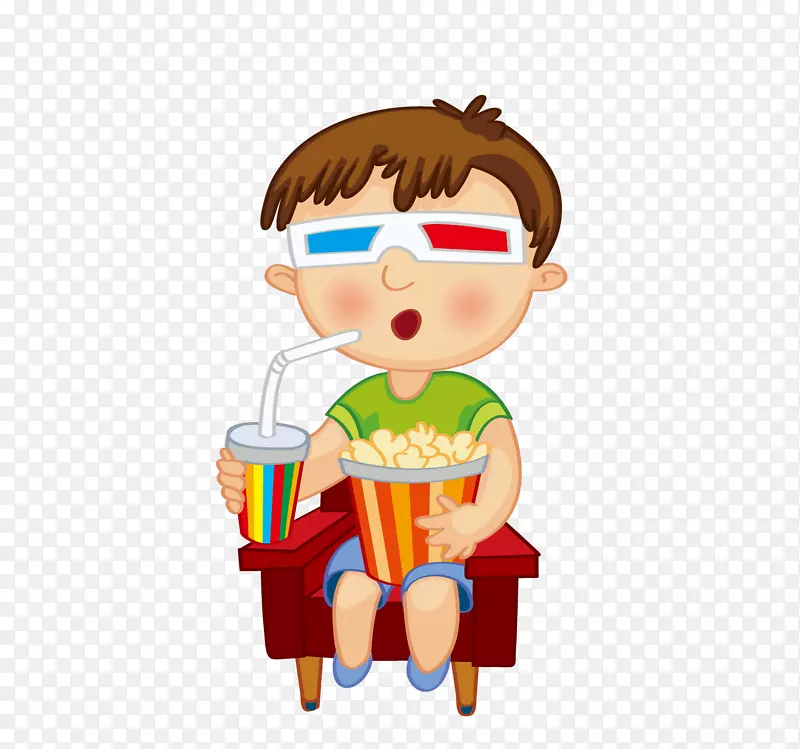 手绘卡通儿童看3D电影PNG图片素材下载_图片编号7623673-PNG素材网