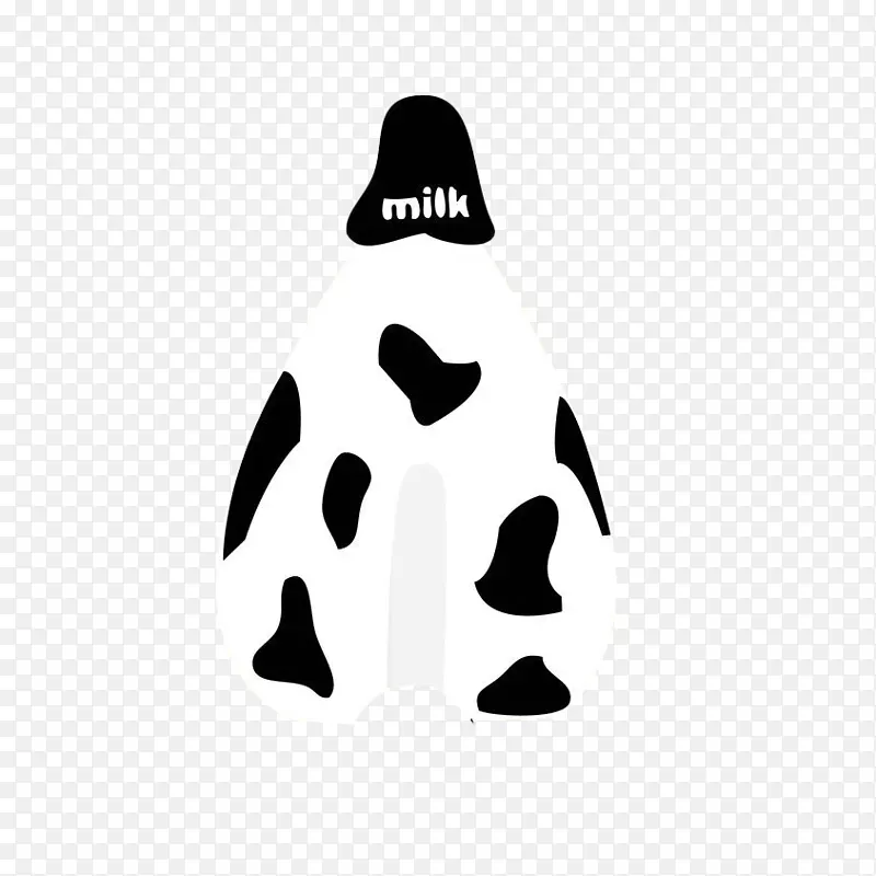 卡通可爱的牛奶瓶设计