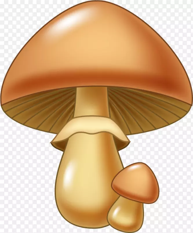 卡通黄色蘑菇食材