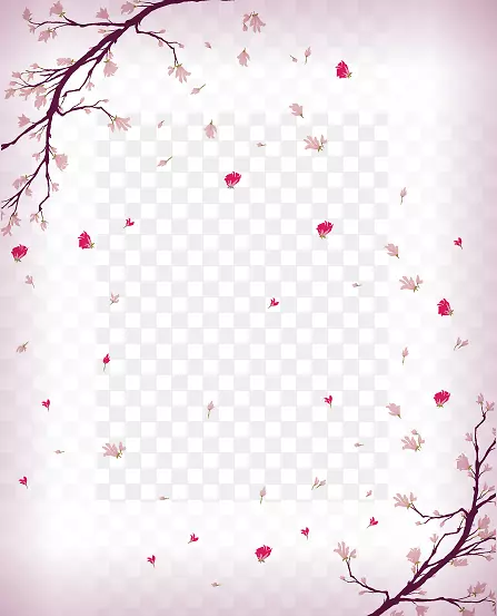 飘落的小花矢量图