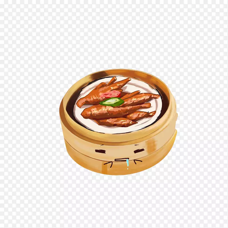 卡通手绘无骨凤爪素材