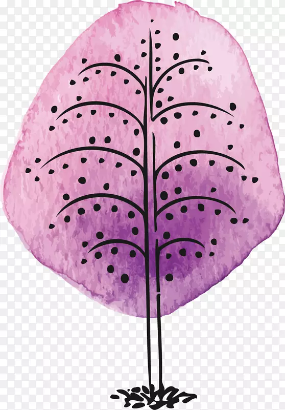 矢量图紫色的植物