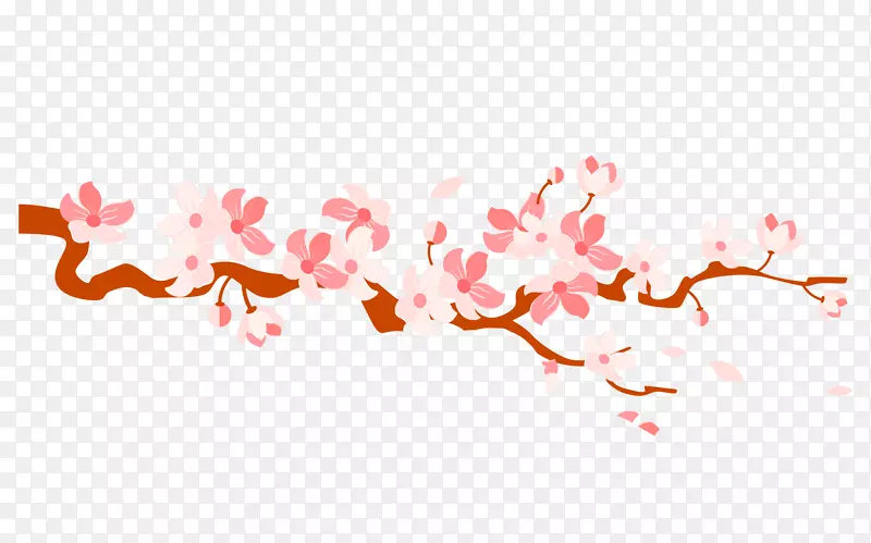 春天桃花盛开暖色