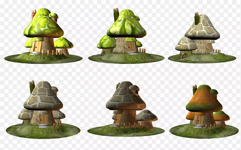 绿色蘑菇屋